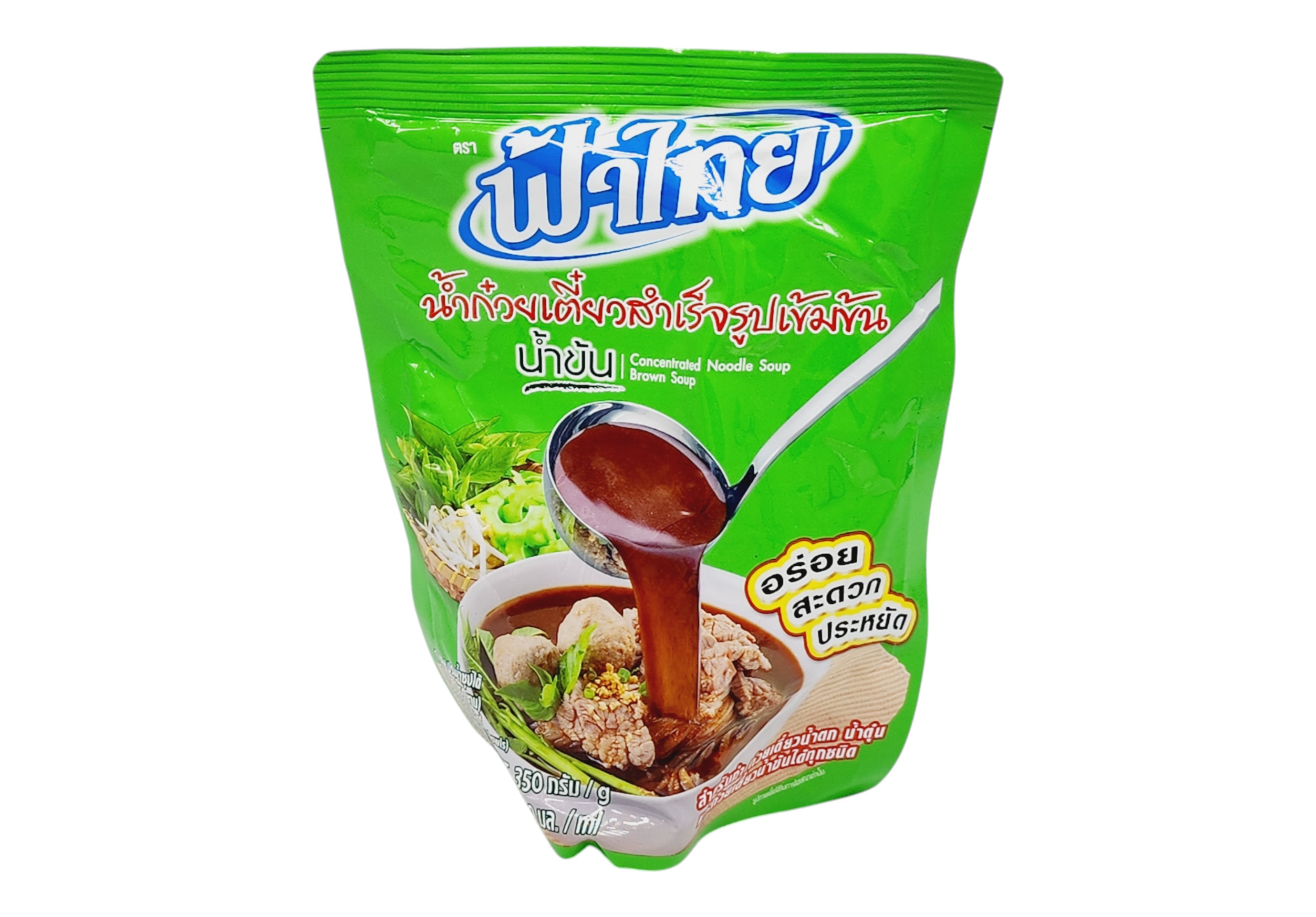 น้ำก๋วยเตี๋ยวสำเร็จรูปเข้มข้น ตราฟ้าไทย 350กรัม