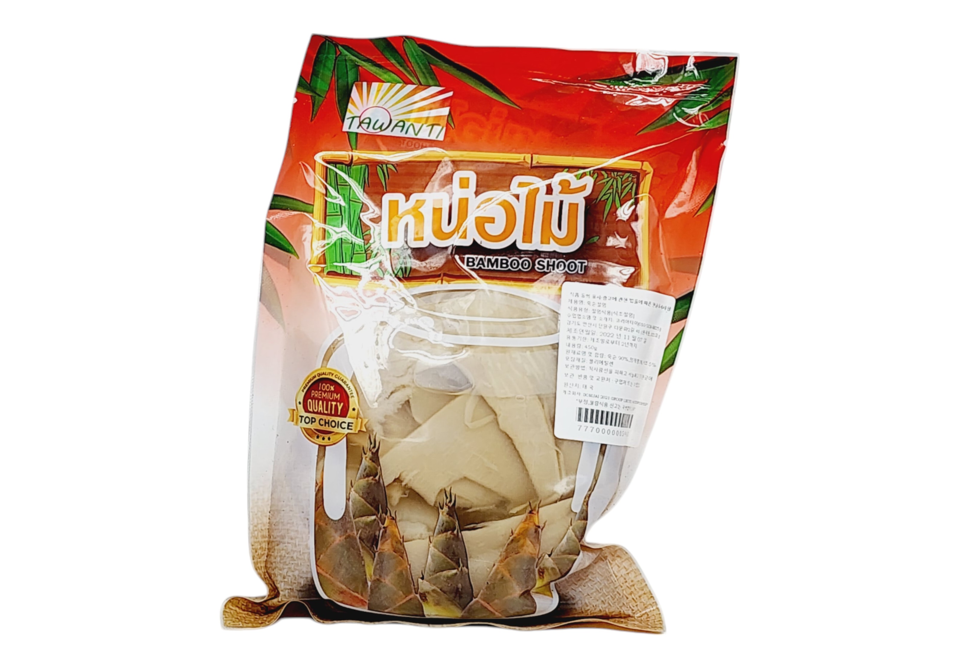 หน่อไม้ดองแผ่น (ถุงแดง) 450กรัม