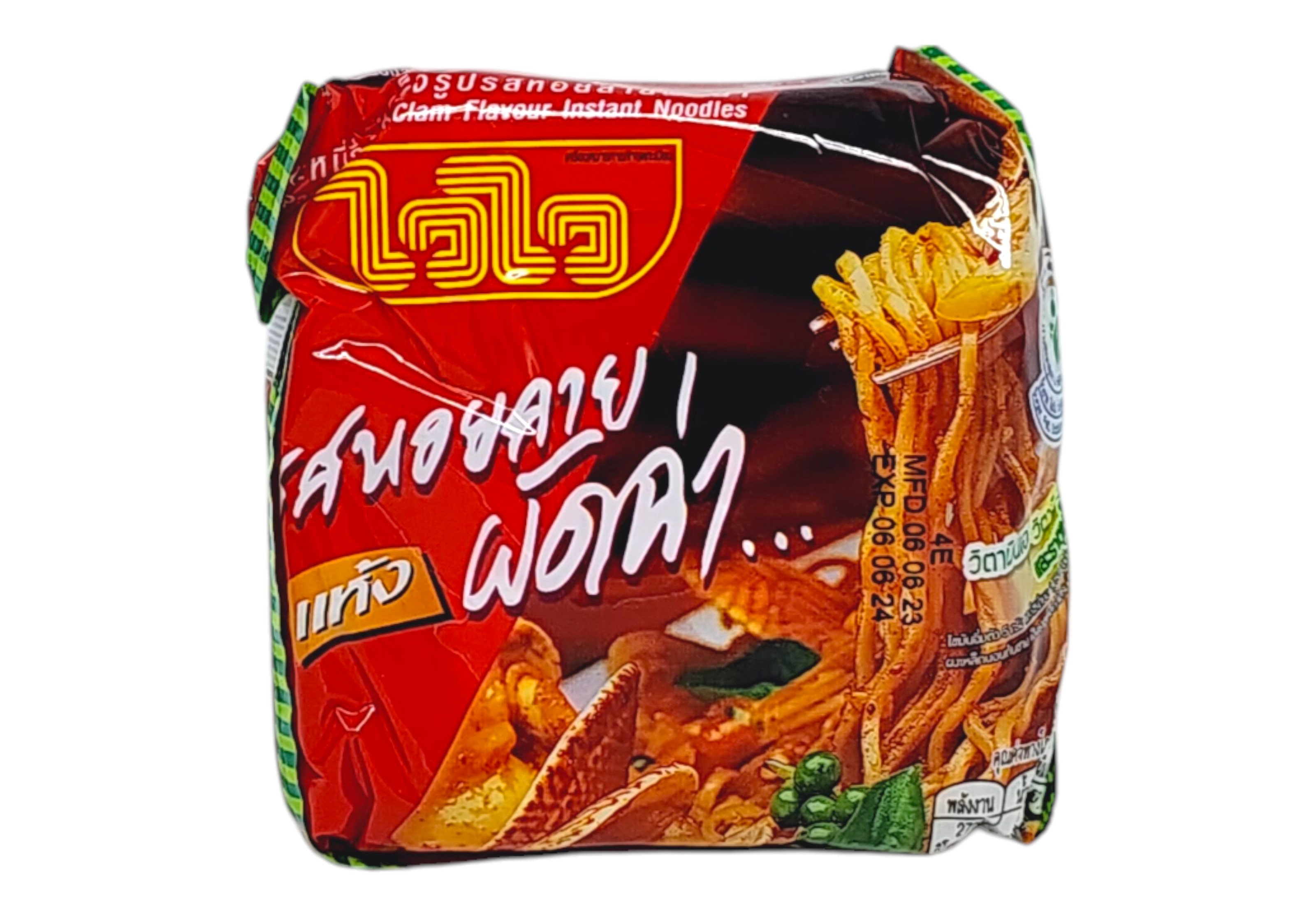บะหมี่กึ่งสำเร็จรูป รสหอยลายผัดฉ่า (แห้ง) ตราไวไว 60กรัม